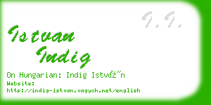 istvan indig business card